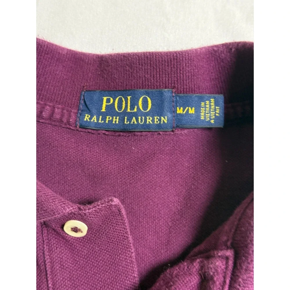 Ralph‎ Lauren Polo purple golf polo short sleeves golf shirt casual size Medium